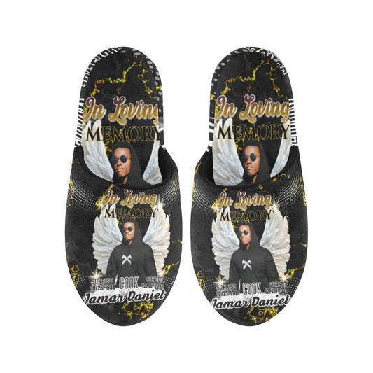 Custom Memorial Men's House Slippers- Personalized Loving Memory Slippers (S-XL)