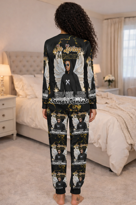 Personalized Memorial Women's Long Sleeve Pajamas – Custom In Loving Memory Pajamas (S-5XL)