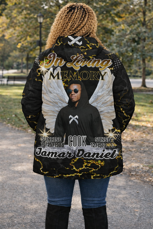 Personalized Memorial Women's Puffer Coat – Custom In Loving Memory Coat (S-6XL)