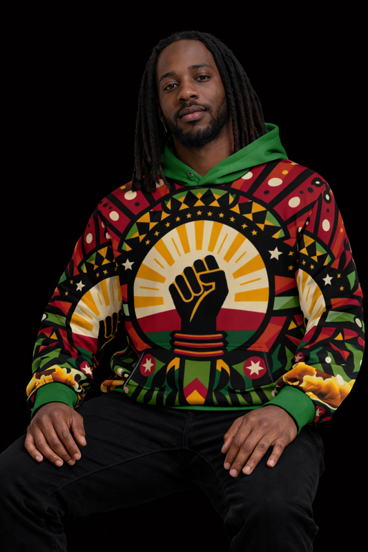 Custom Attached Mask Hoodie – Bold Urban Fashion Green Peace(XS-6XL)