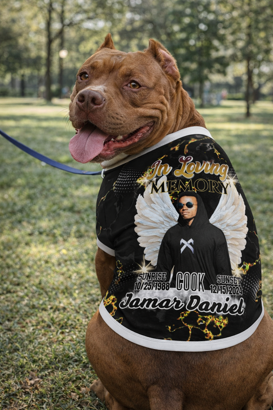 Personalized Memorial Pet Cotton T-shirt – Custom In Loving Memory Pet T-shirt (3 Sizes)