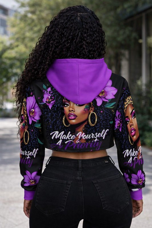 Women’s Fashion Hoodie Make Yourself Priority Chopped Hoodie (XS-3XL)