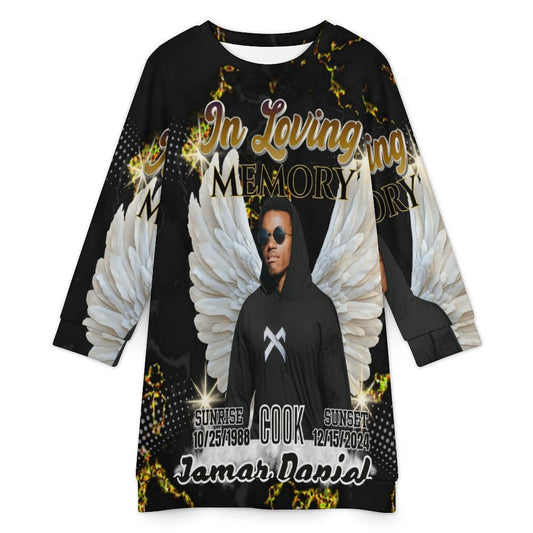 Personalized In Loving Memory Sweater Dress -Custom Women's Memorial Dress (S-2XL)