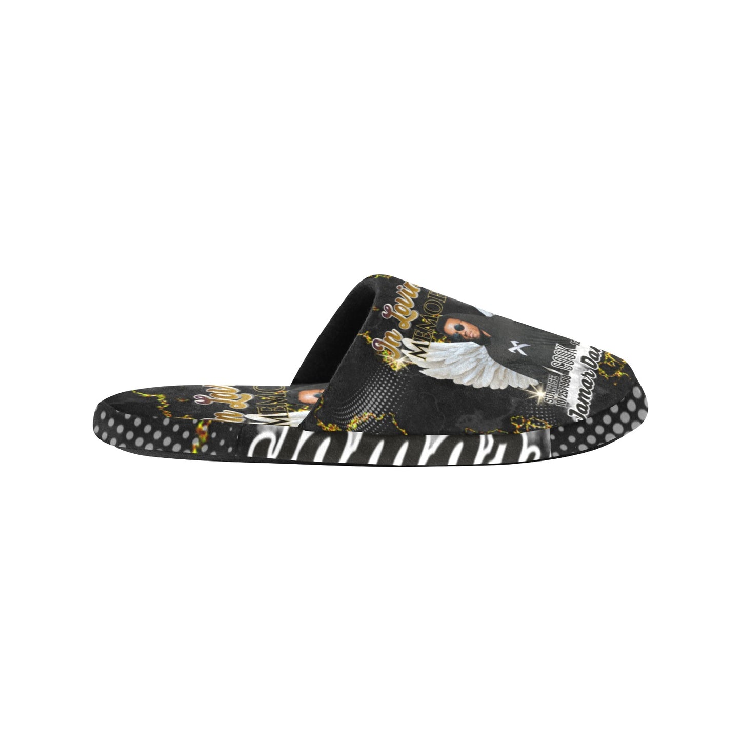 Custom Memorial Men's House Slippers- Personalized Loving Memory Slippers (S-XL)