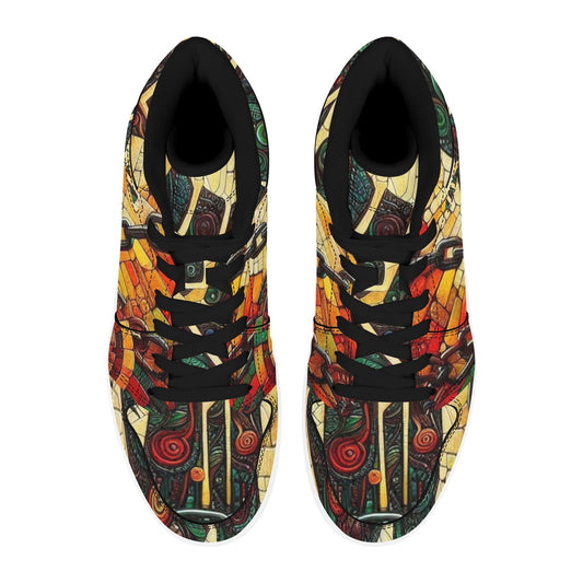 Brown Peace Unity High Top Sneakers (4.5-12)