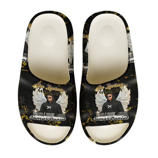 Custom Memorial Unisex Yezzy Style Slide Sandals- Personalized Loving Memory Slide Sandals (6-11)