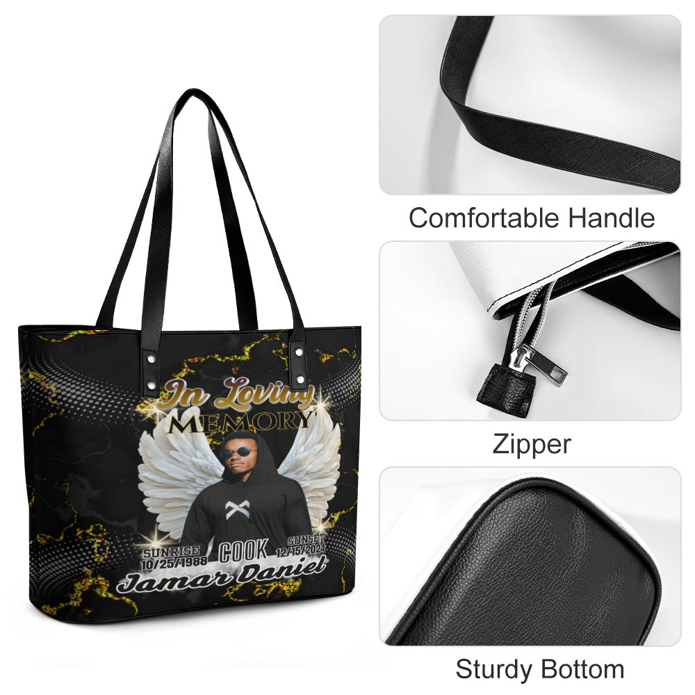 Custom Memorial Handbag – Personalized In Loving Memory Lady's Shoulder Handbag #4