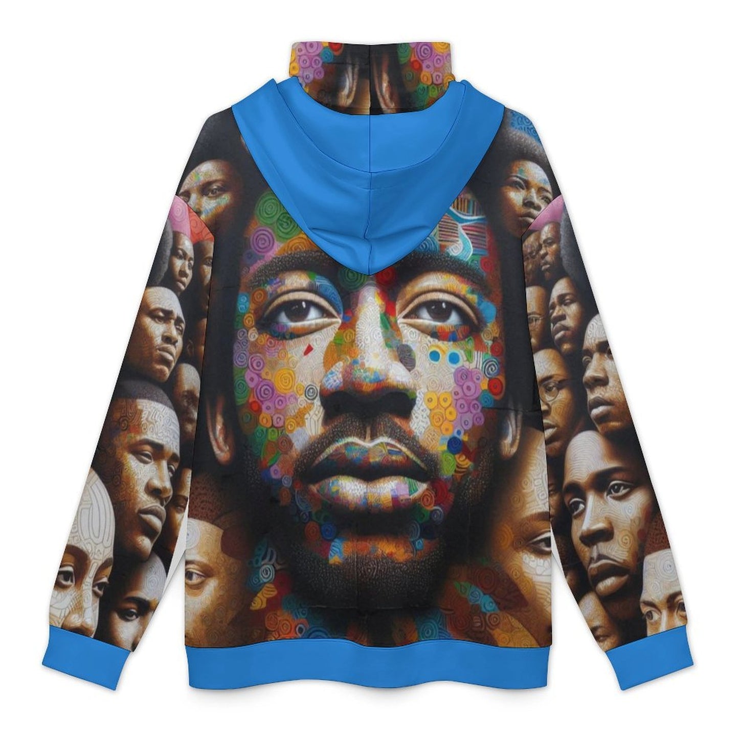 Custom Attached Mask Hoodie  – Bold Urban Fashion Faces of Strength Hoodie(XS-6XL)