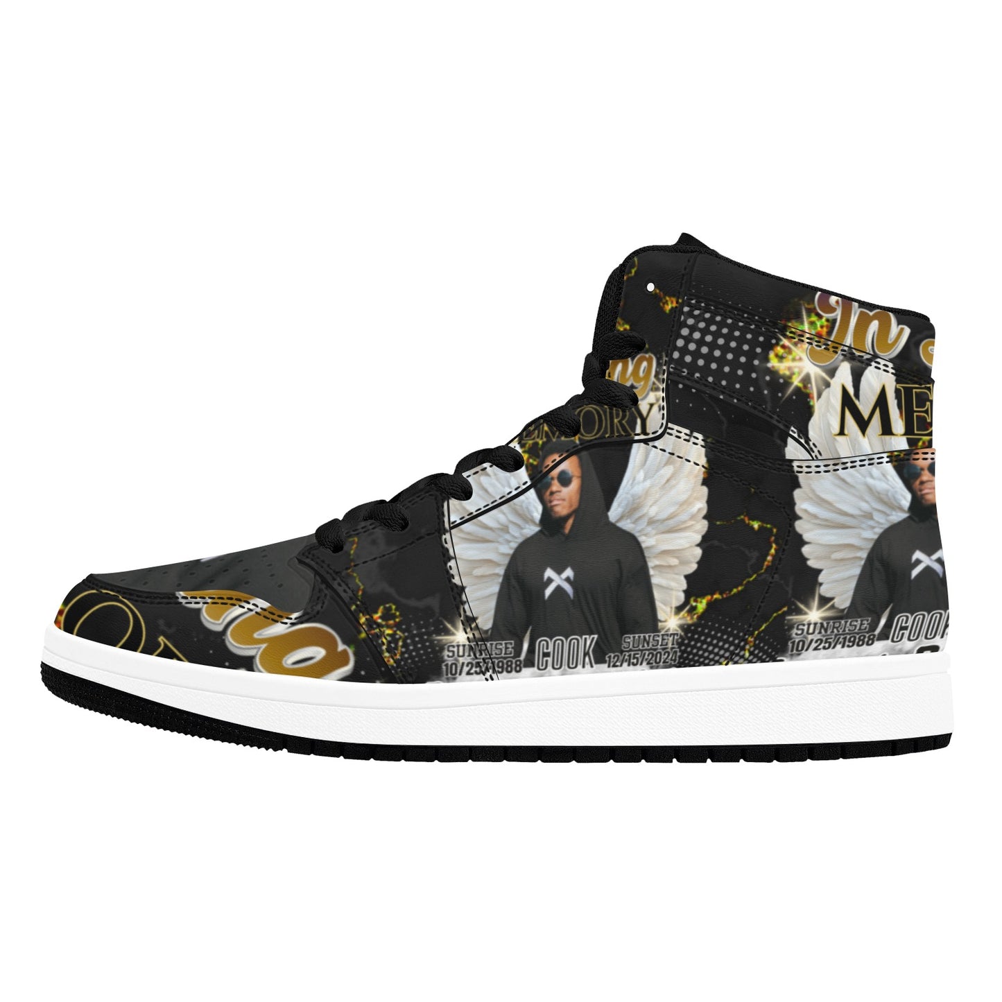 Personalized Memorial High Top Sneakers – Custom In Loving Memory Shoes (4.5-12)
