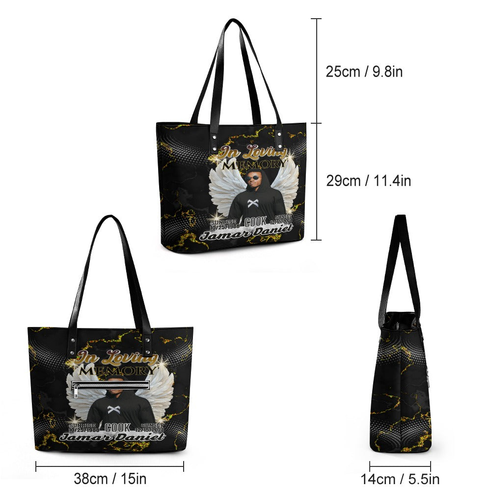 Custom Memorial Handbag – Personalized In Loving Memory Lady's Shoulder Handbag #4