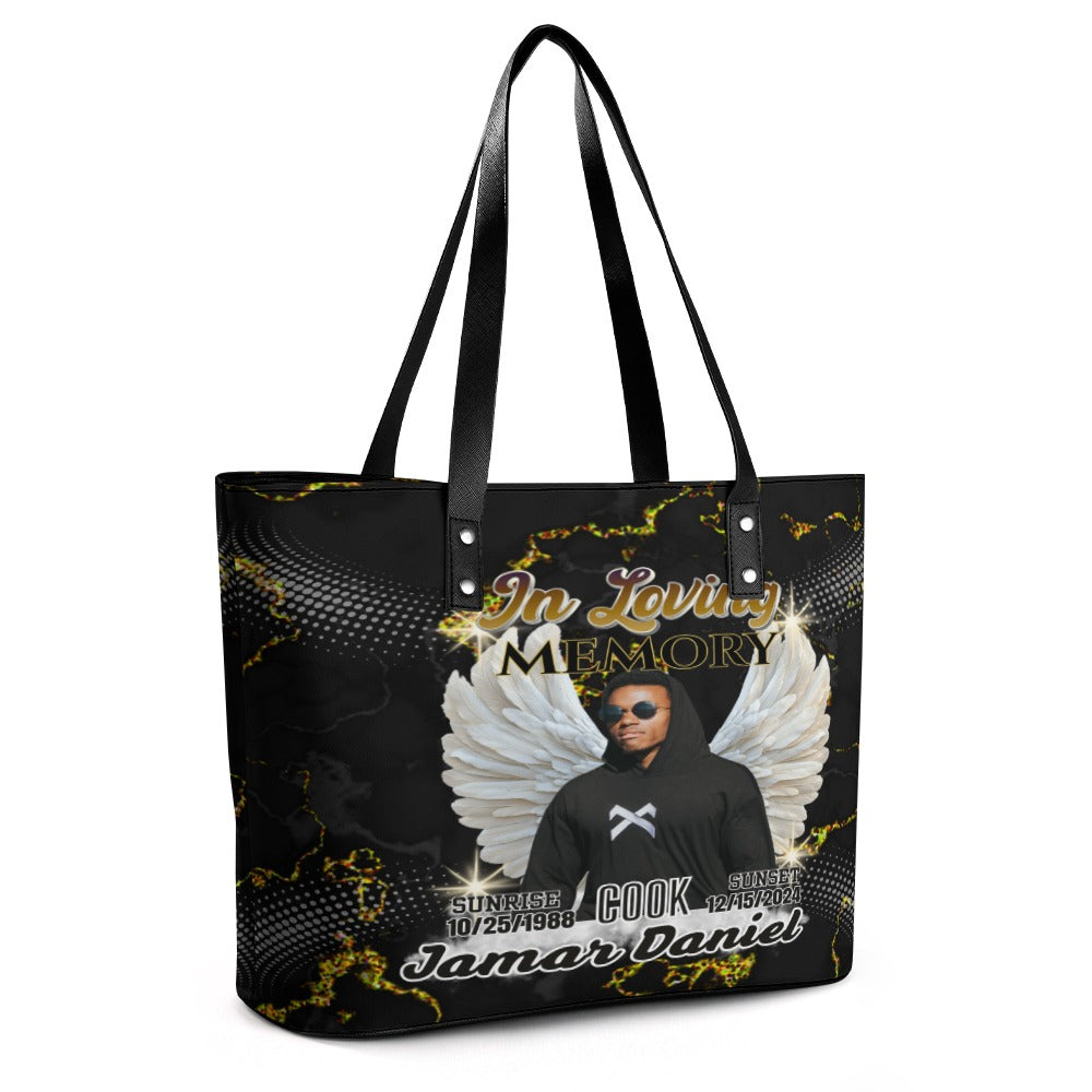 Custom Memorial Handbag – Personalized In Loving Memory Lady's Shoulder Handbag #4