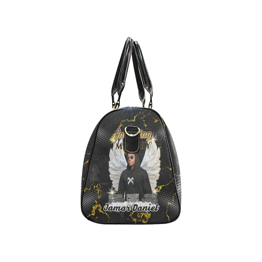Custom Memorial Small Travel Bag – Personalized In Loving Memory Travel Duffel Bag