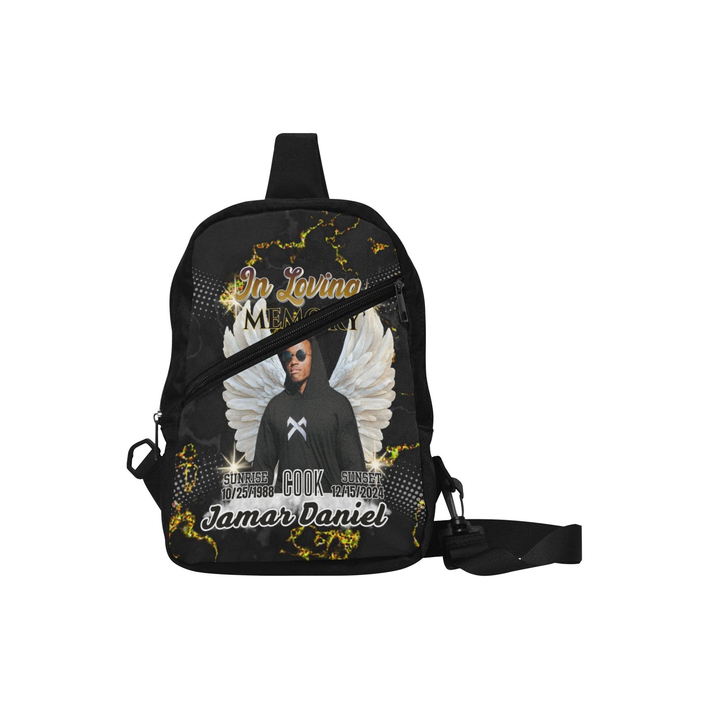 Custom Memorial Men's Chest Bag – Personalized In Loving Memory Chest Bag
