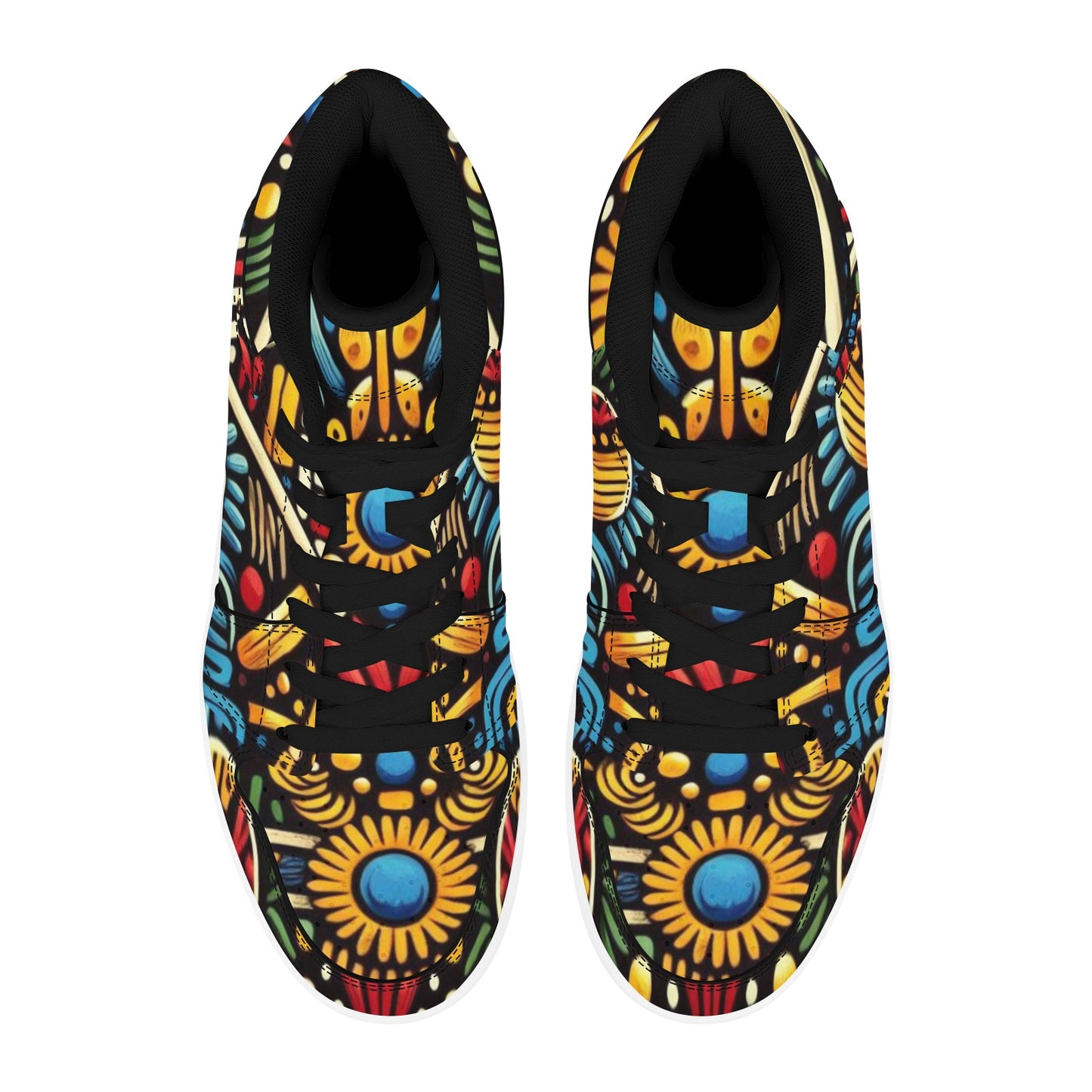 Colorful Tribal Unity High Top Sneakers (4.5-12)