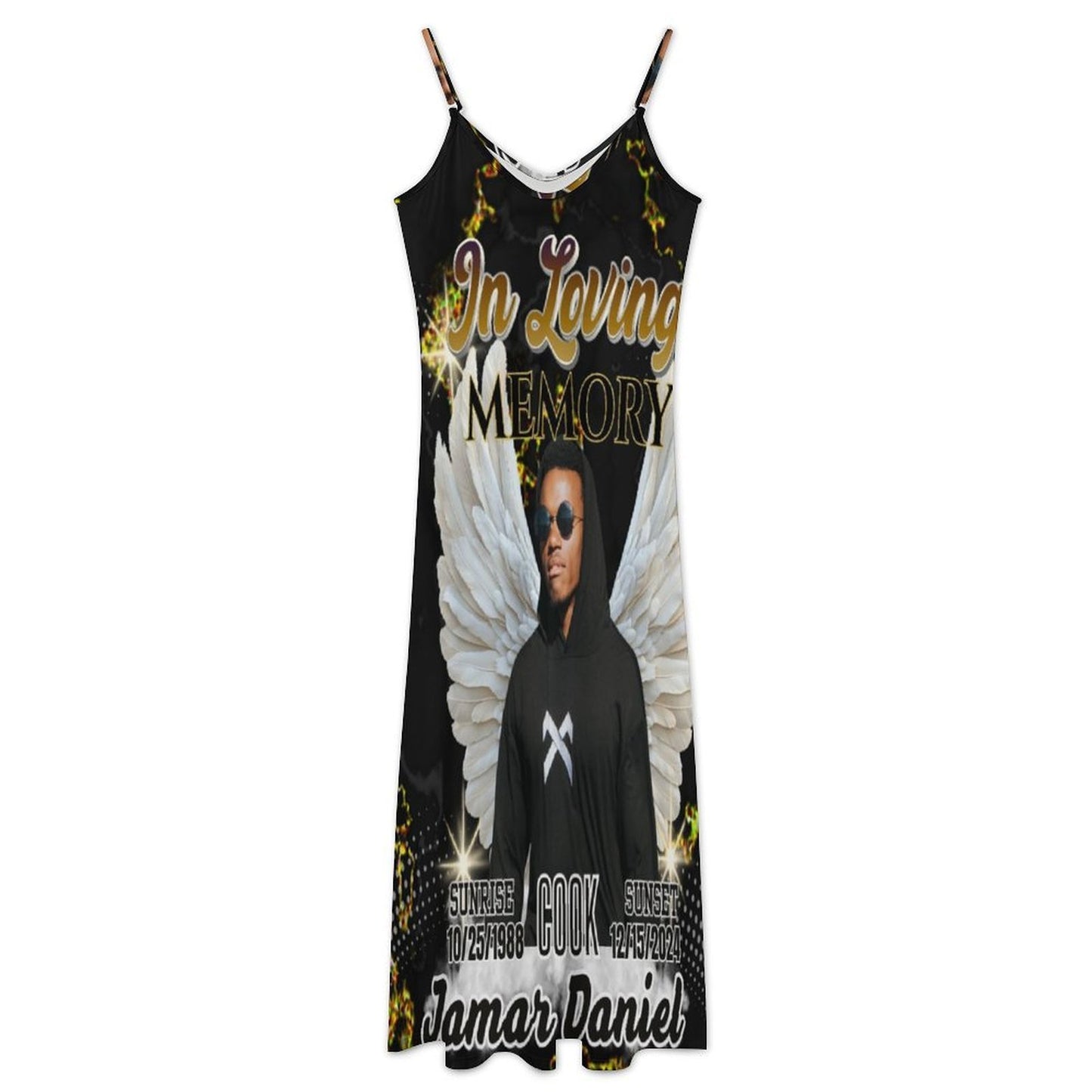 Personalized In Loving Memory Sleeveless Maxi  Dress-Custom Memorial Dress (S-2XL)
