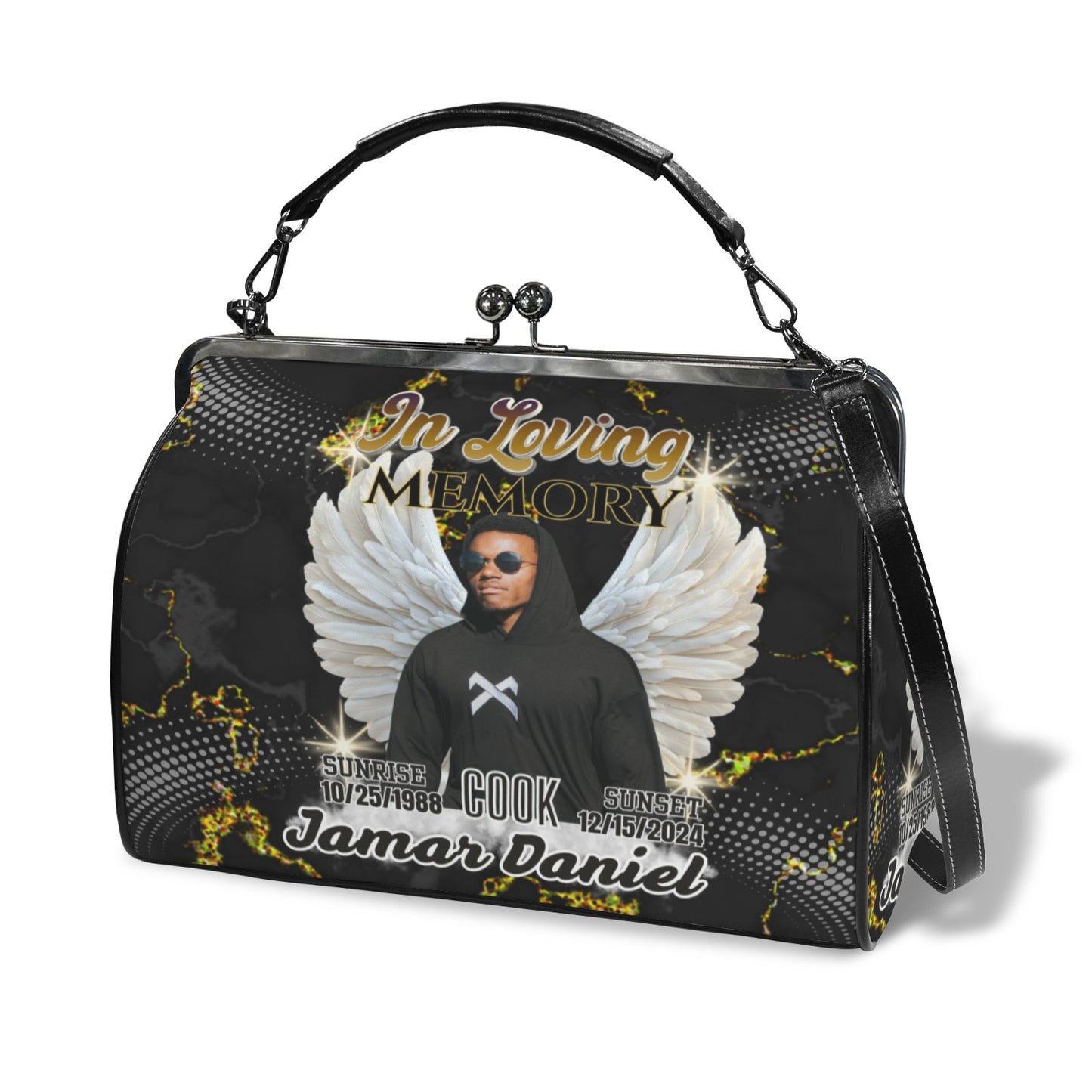 Custom Memorial Handbag – Personalized In Loving Memory Crossbody Shoulder Handbag #3