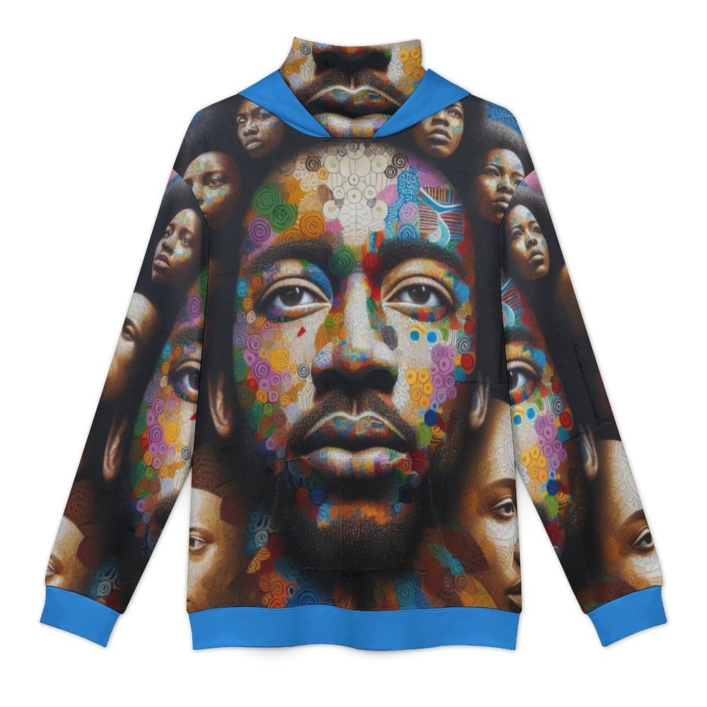Custom Attached Mask Hoodie  – Bold Urban Fashion Faces of Strength Hoodie(XS-6XL)