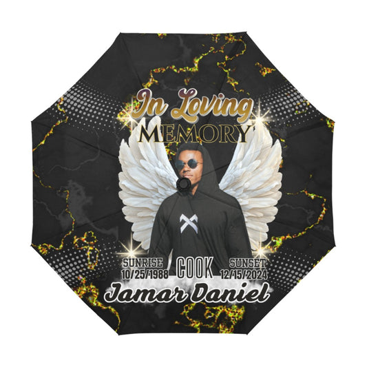 Custom Memorial UV Auto Foldable Umbrella – Personalized In Loving Memory Umbrella (OS)