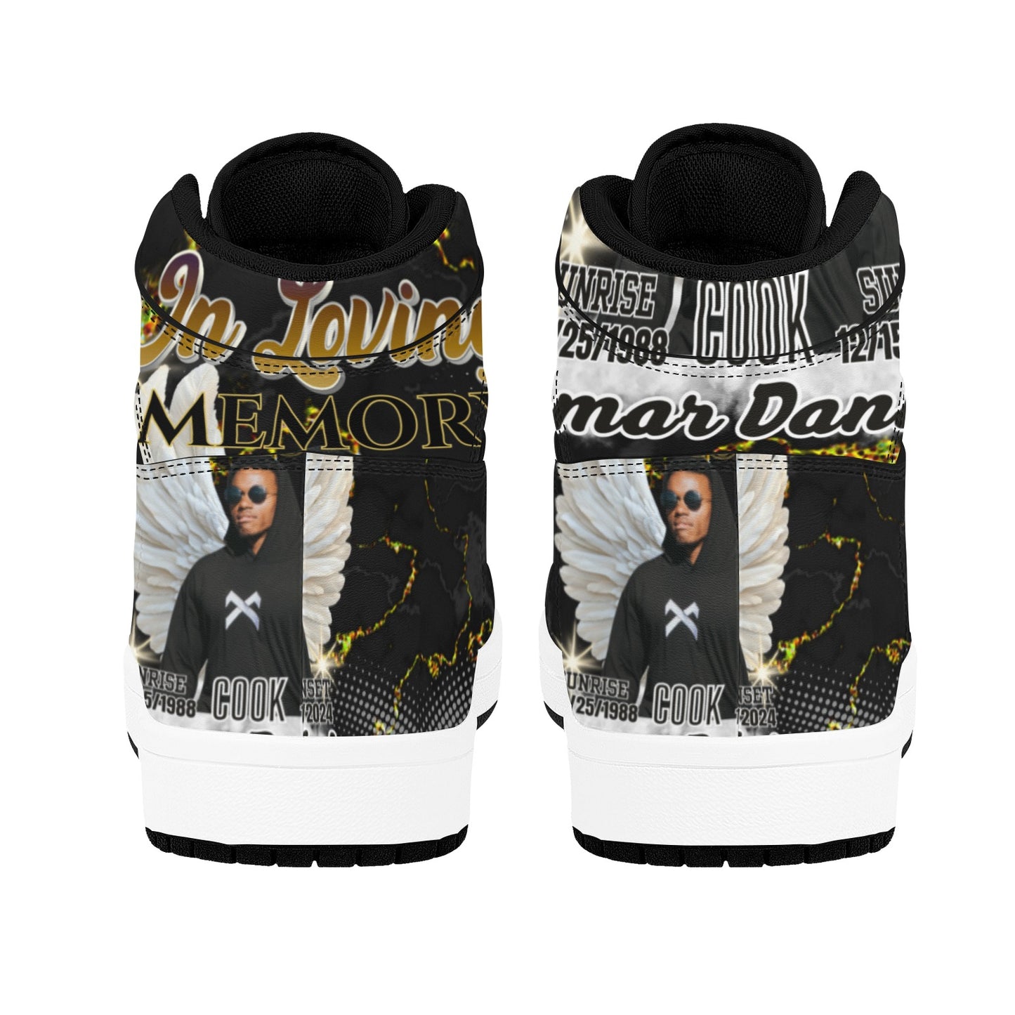 Personalized Memorial High Top Sneakers – Custom In Loving Memory Shoes (4.5-12)