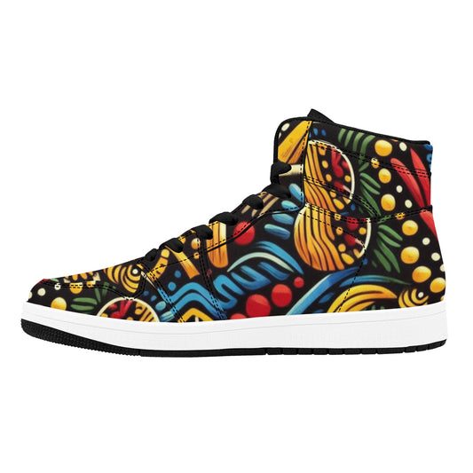 Colorful Tribal Unity High Top Sneakers (4.5-12)