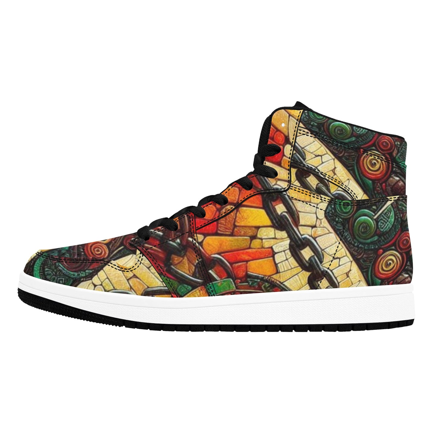 Brown Peace Unity High Top Sneakers (4.5-12)