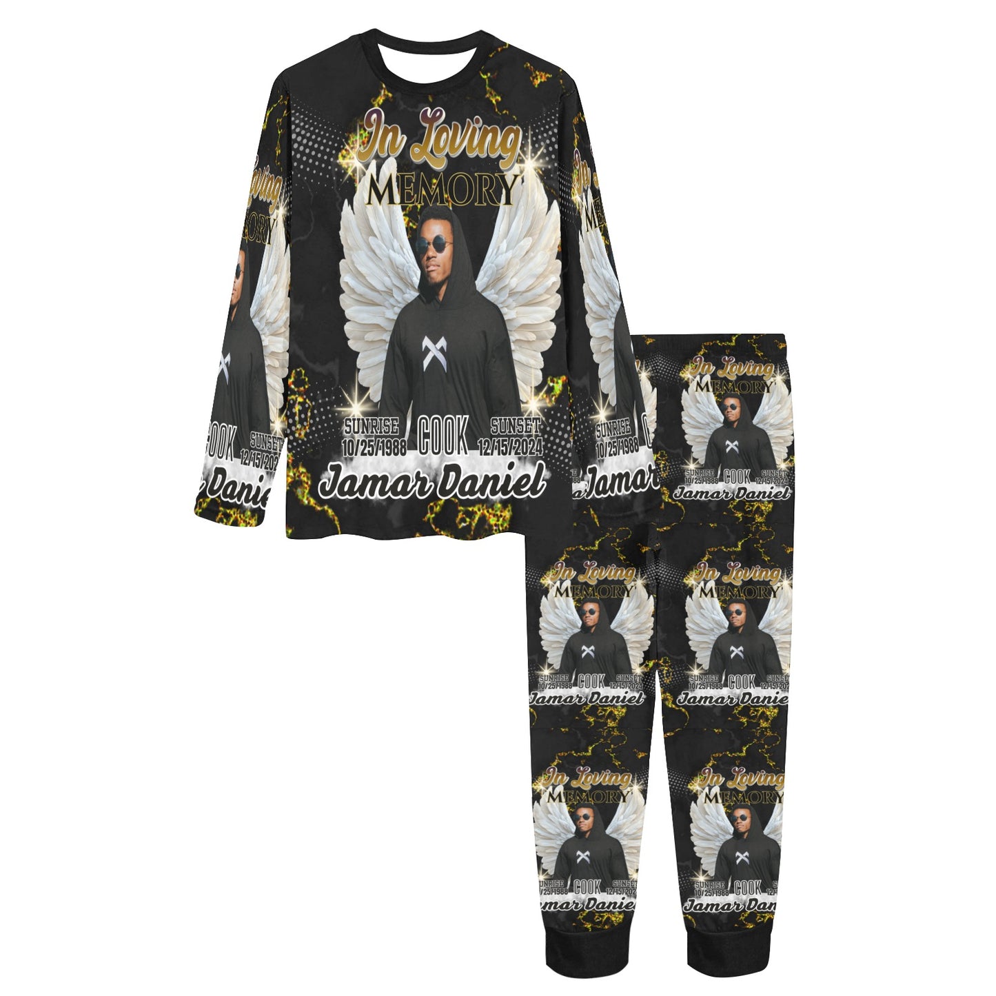 Personalized Memorial Women's Long Sleeve Pajamas – Custom In Loving Memory Pajamas (S-5XL)