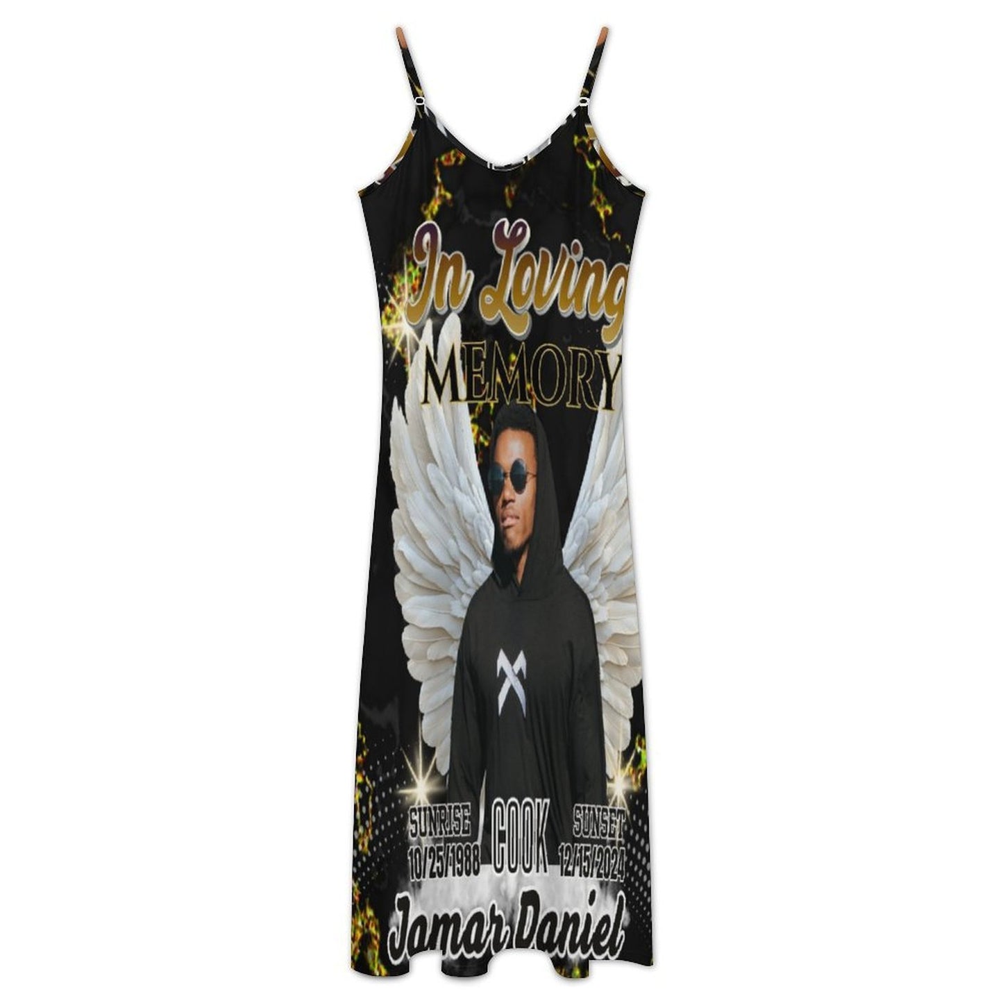 Personalized In Loving Memory Sleeveless Maxi  Dress-Custom Memorial Dress (S-2XL)