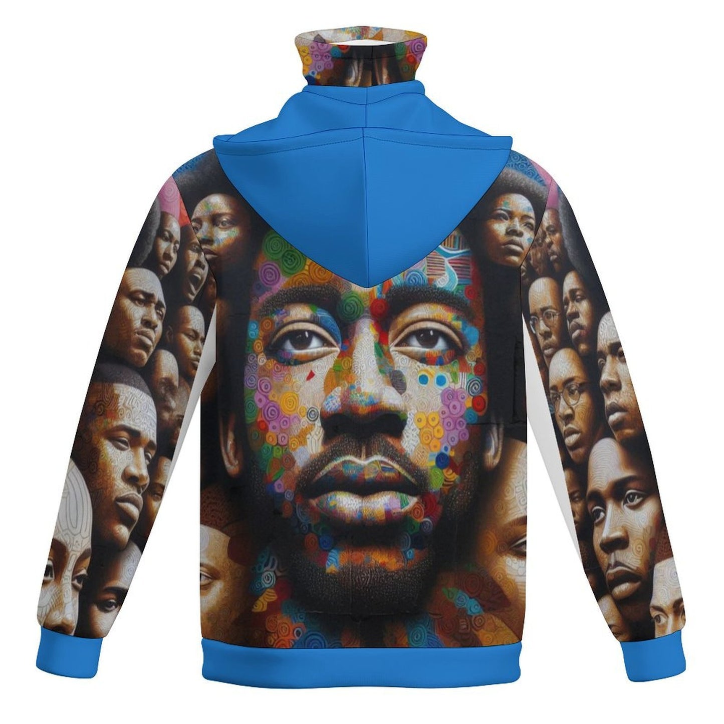 Custom Attached Mask Hoodie  – Bold Urban Fashion Faces of Strength Hoodie(XS-6XL)