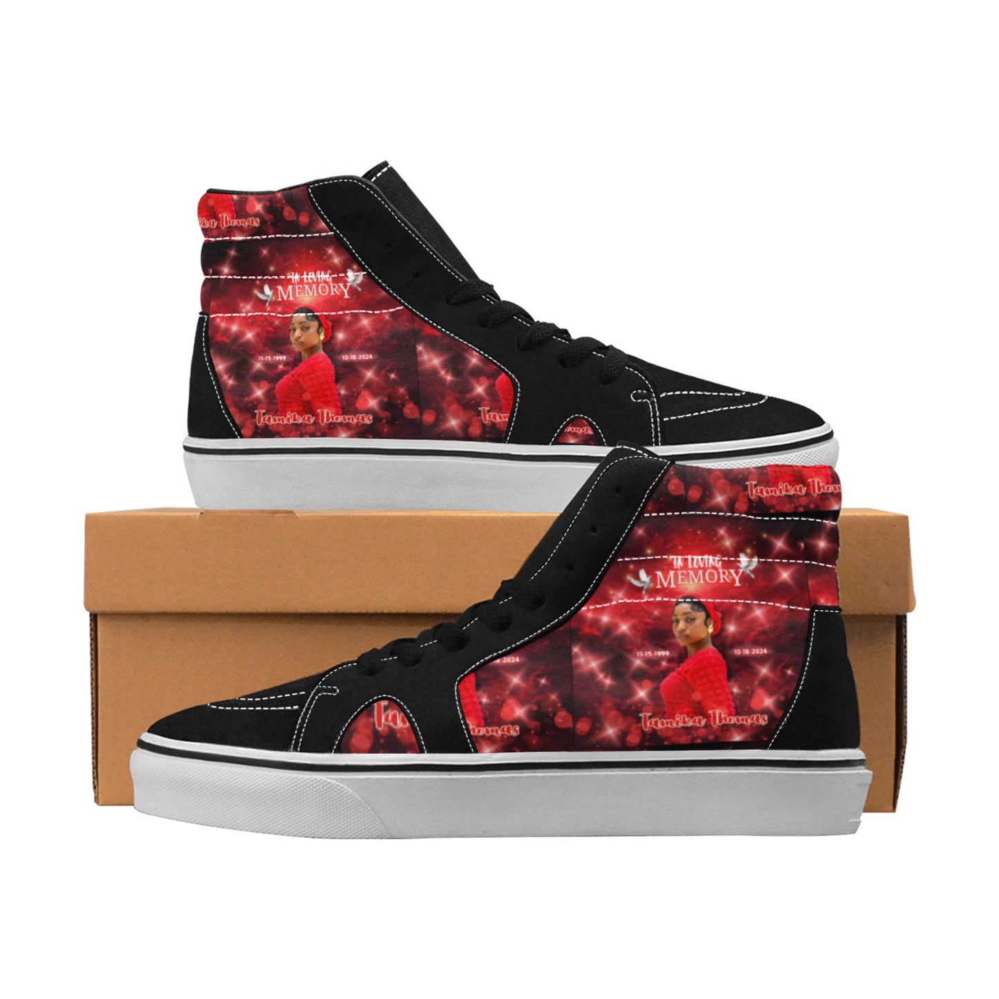 Custom Memorial Footwear In Loving Memory Shoes - Women’s Fashion Sneakers (4.5-12)