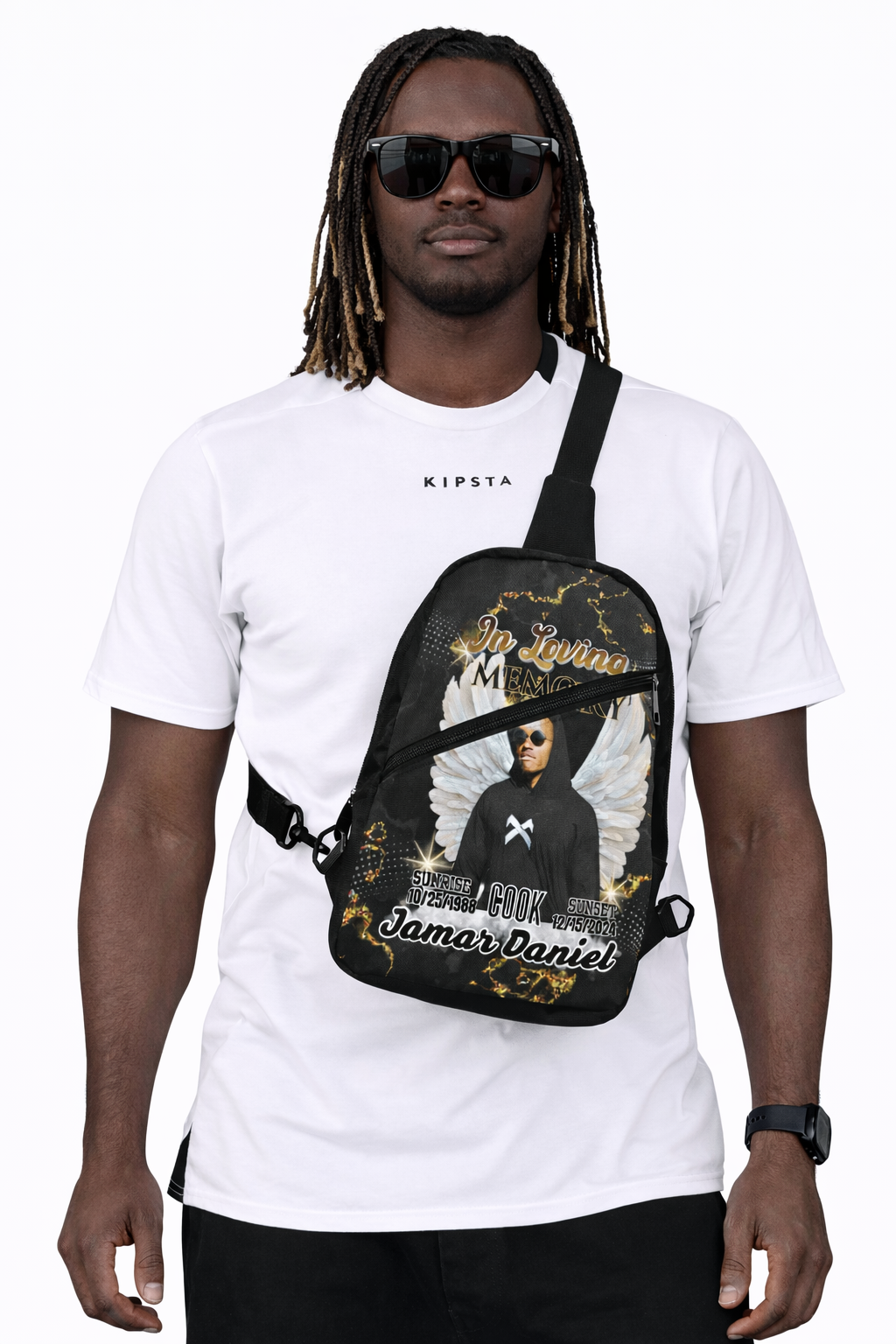 Custom Memorial Men's Chest Bag – Personalized In Loving Memory Chest Bag