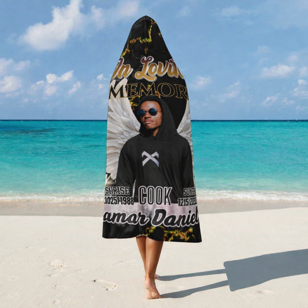 Personalized Memorial Blanket Cloak Hoodie Blanket – Custom In Loving Memory Hoodie Blanket (3 Sizes)