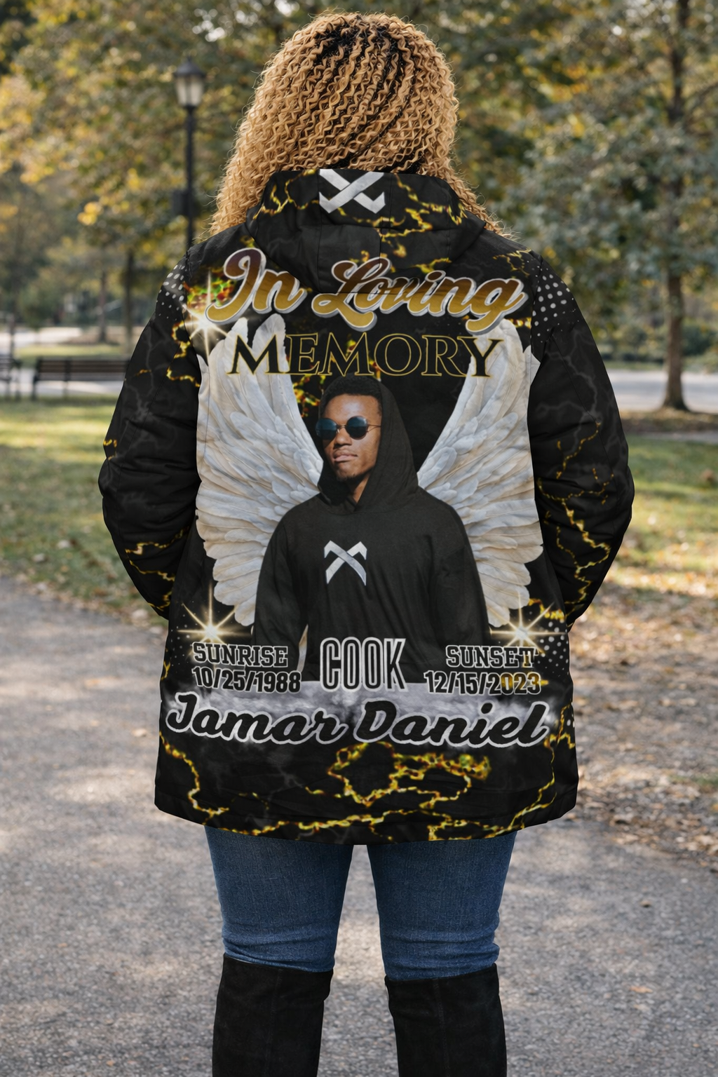 Personalized Memorial Women's Puffer Coat – Custom In Loving Memory Coat (S-6XL)
