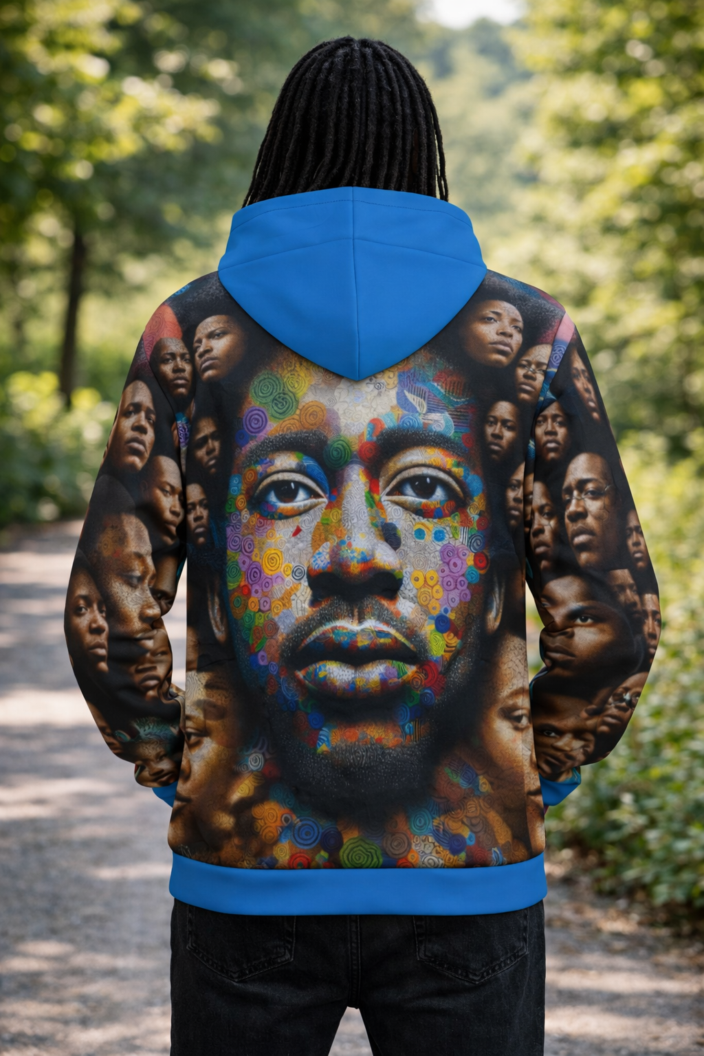 Custom Attached Mask Hoodie  – Bold Urban Fashion Faces of Strength Hoodie(XS-6XL)