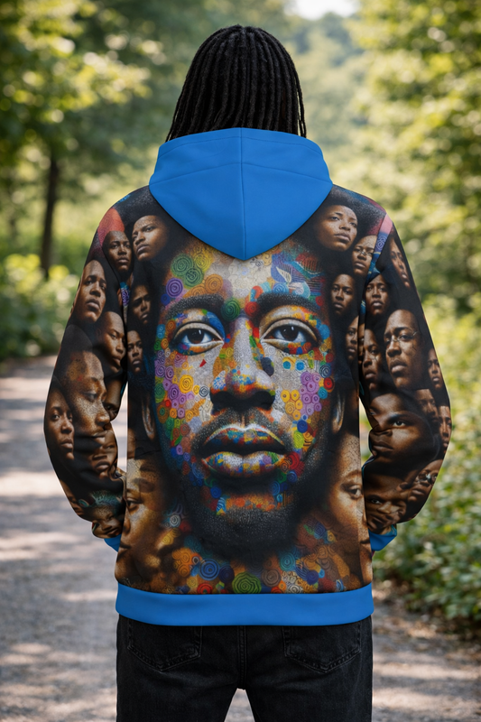 Custom Attached Mask Hoodie  – Bold Urban Fashion Faces of Strength Hoodie(XS-6XL)