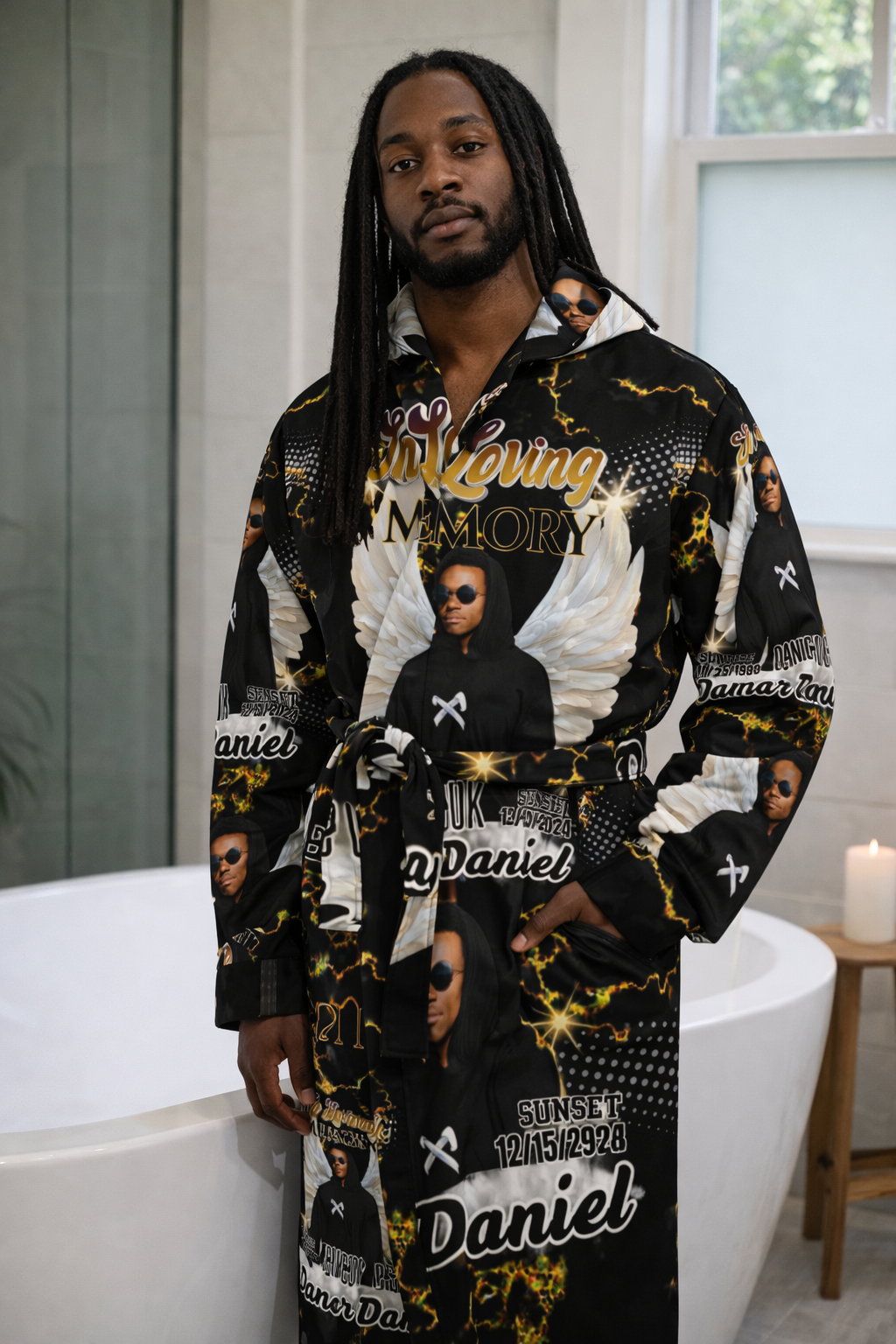 Personalized Memorial Robe – Custom In Loving Memory Robe (S-2XL)