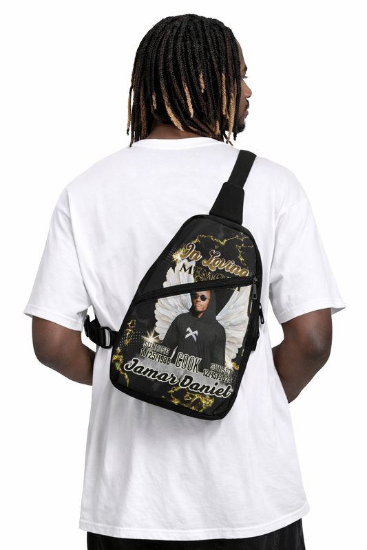 Custom Memorial Men's Chest Bag – Personalized In Loving Memory Chest Bag
