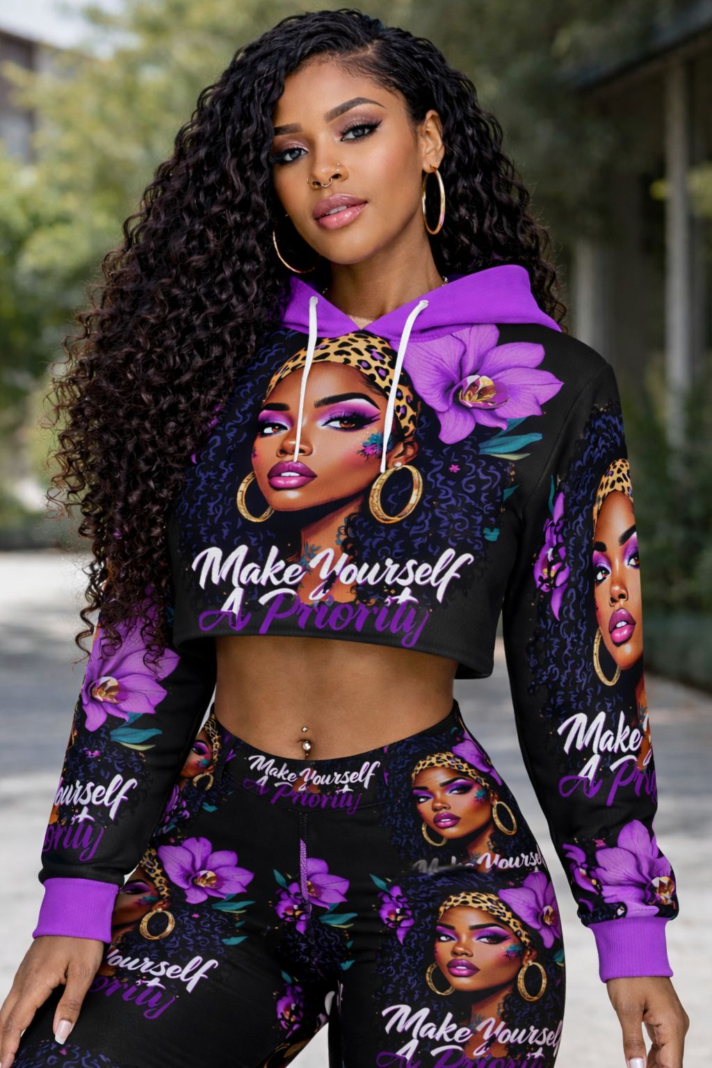 Women’s Streetwear Bottoms Make Yourself Priority Leggings (S-2XL)
