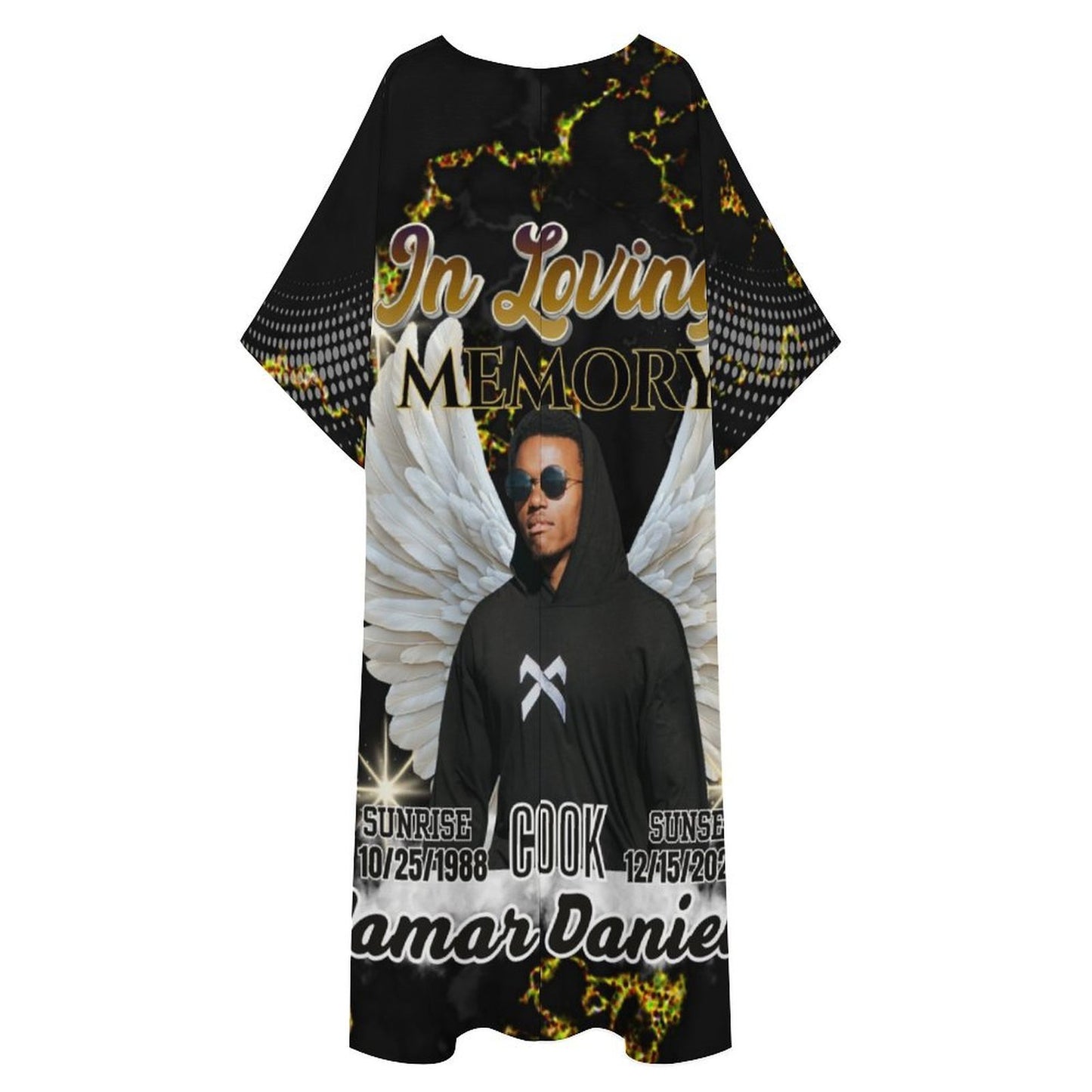 Personalized Memorial V- Neck Long Dress – Custom In Loving Memory Dress (S-5XL)