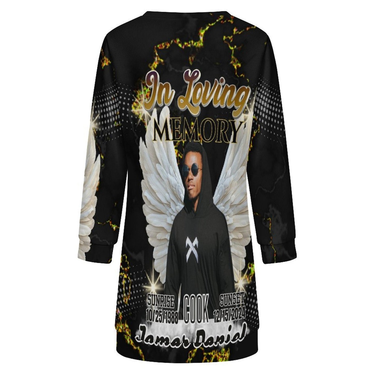 Personalized In Loving Memory Sweater Dress -Custom Women's Memorial Dress (S-2XL)