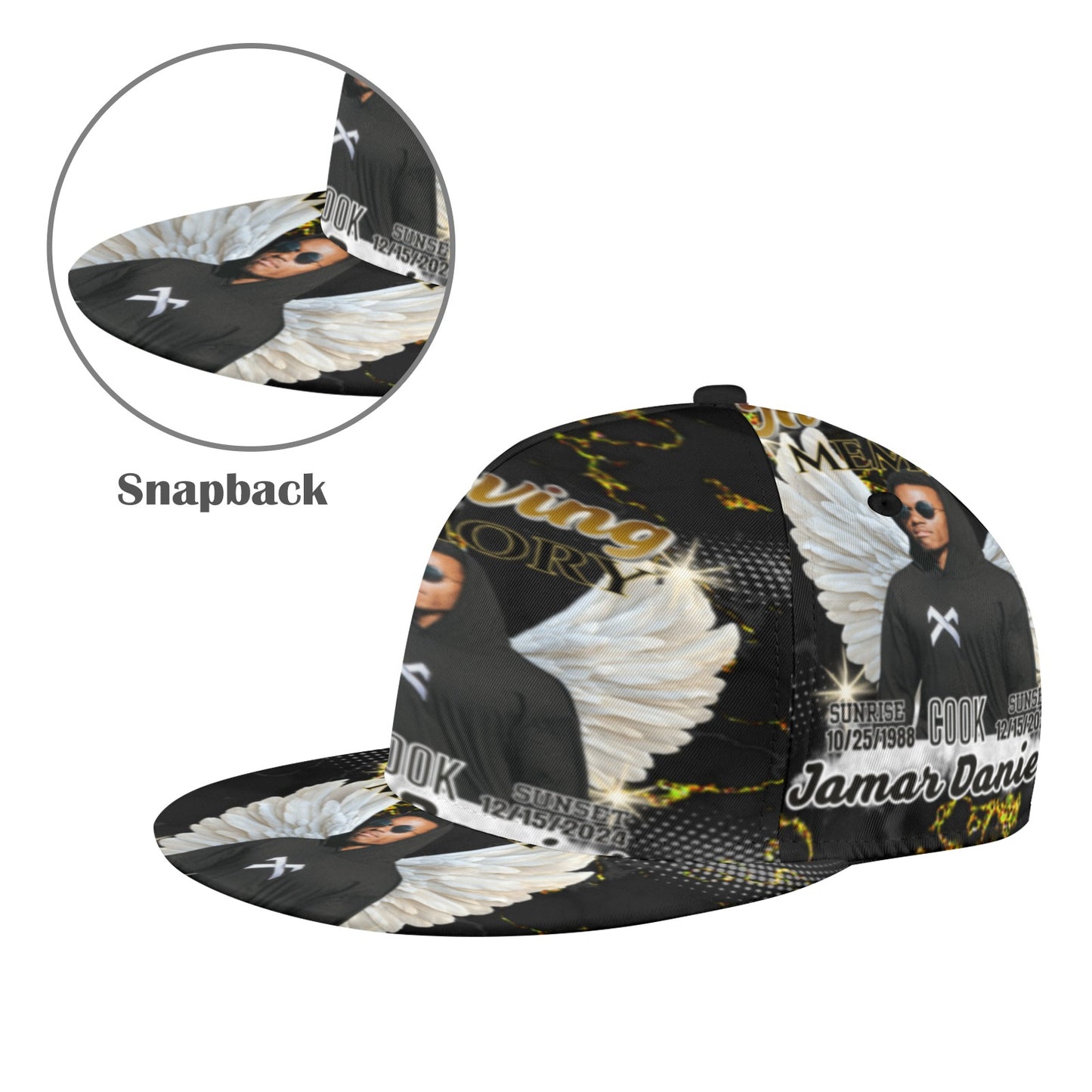 Personalized Memorial Snapback Cap – Custom In Loving Memory Snapback Cap
