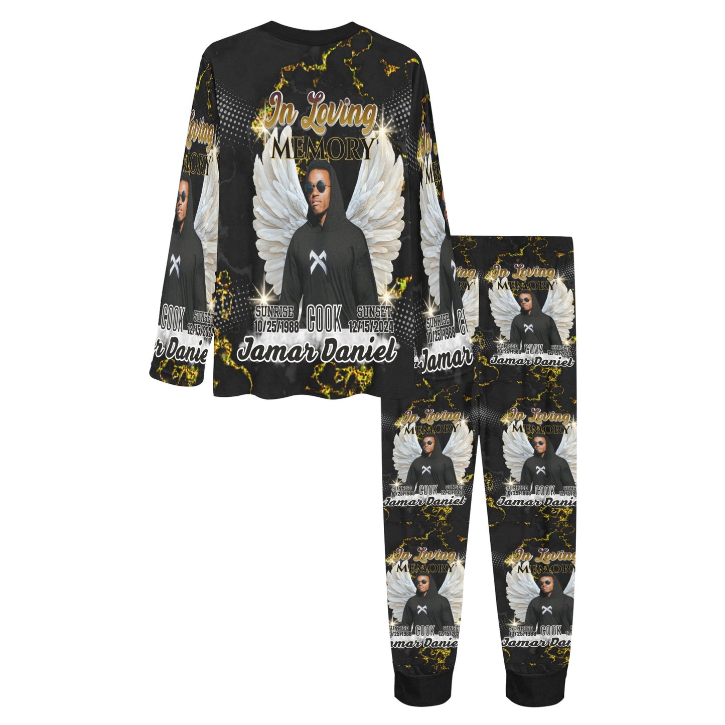 Personalized Memorial Women's Long Sleeve Pajamas – Custom In Loving Memory Pajamas (S-5XL)