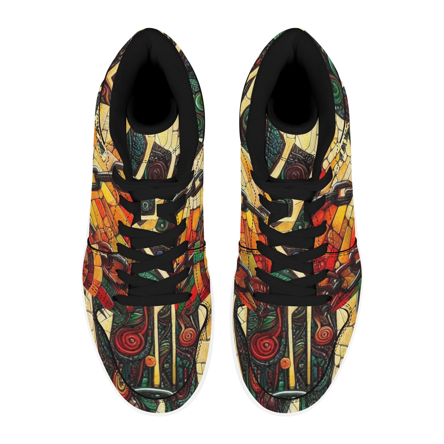 Brown Peace Unity High Top Sneakers (4.5-12)