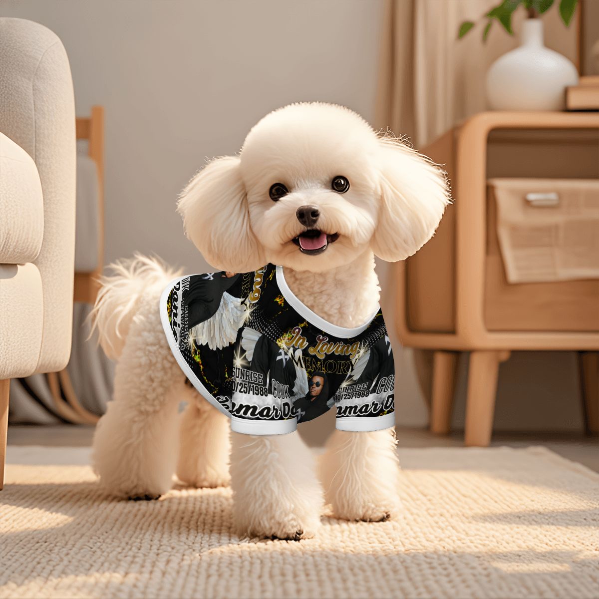 Personalized Memorial Pet Cotton T-shirt – Custom In Loving Memory Pet T-shirt (3 Sizes)