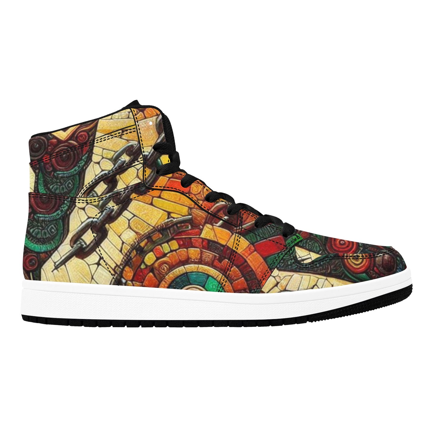 Brown Peace Unity High Top Sneakers (4.5-12)