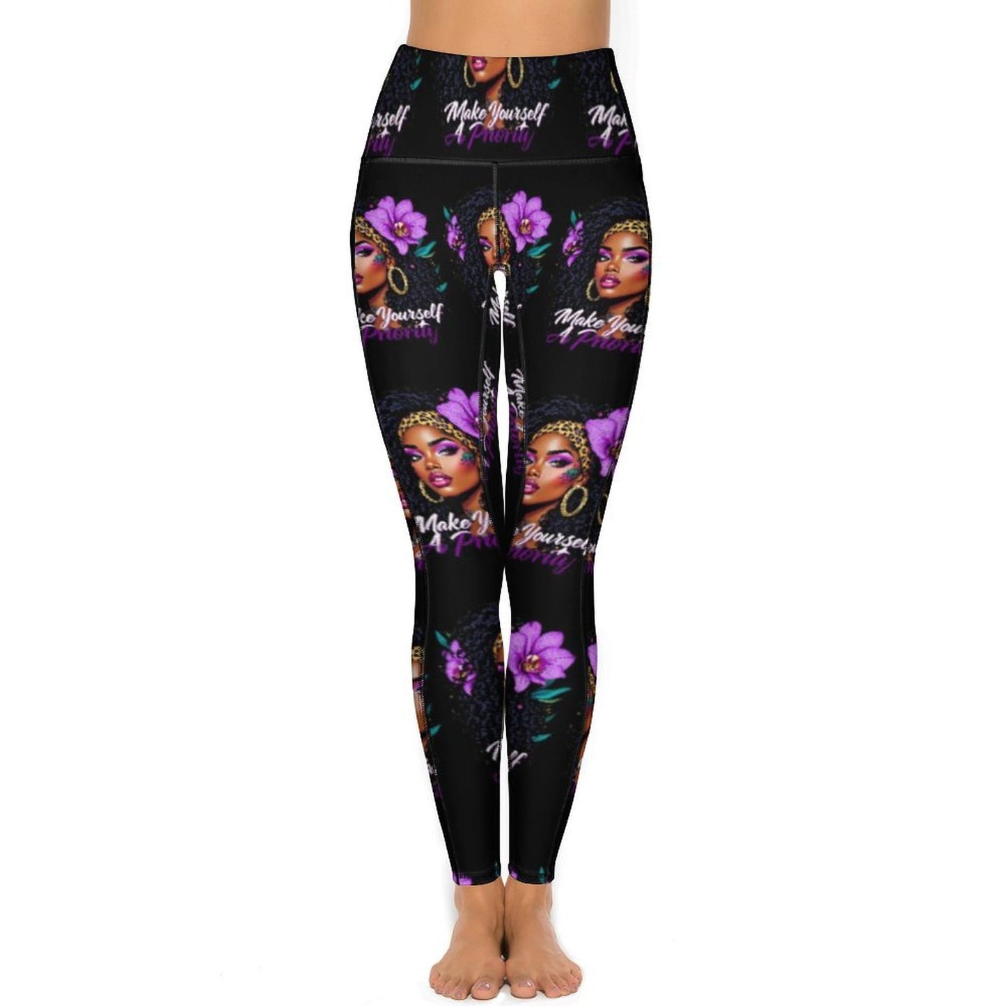 Women’s Streetwear Bottoms Make Yourself Priority Leggings (S-2XL)