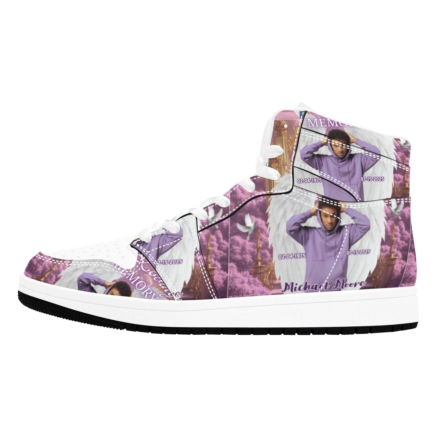 Personalized Memorial High Top Sneakers – Custom In Loving Memory Shoes (4.5-12)
