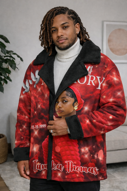 Personalized Memorial Coat – Custom In Loving Memory Sherpa Coat (XS-6XL)