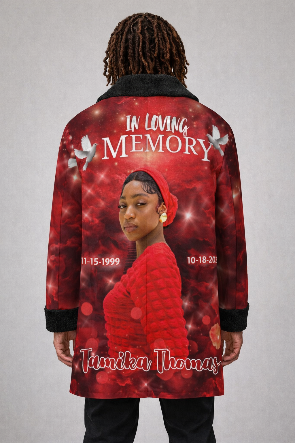 Personalized Memorial Coat – Custom In Loving Memory Sherpa Coat (XS-6XL)