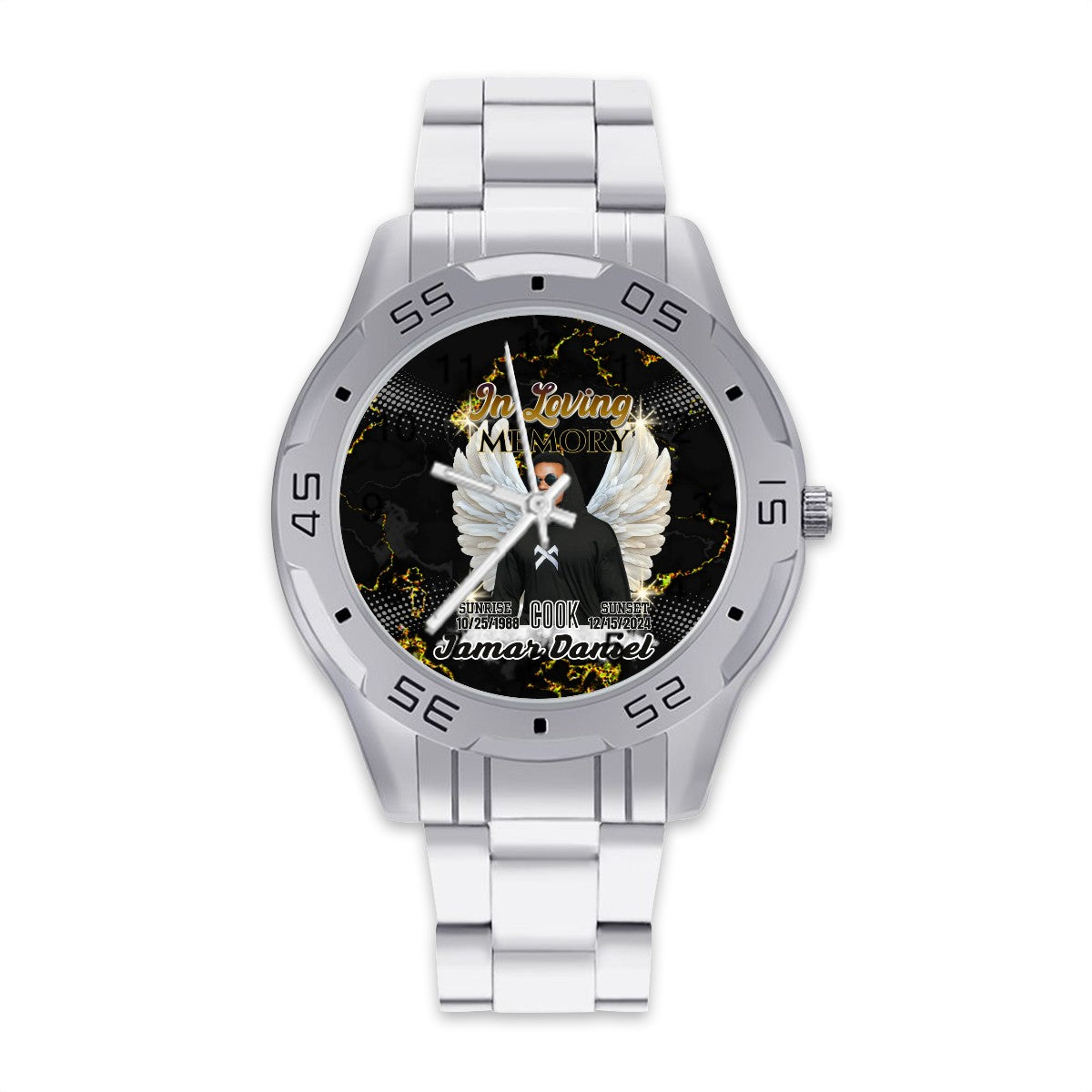 Custom Memorial Stainless Steel Watch – Personalized In Loving Memory Watch Unisex