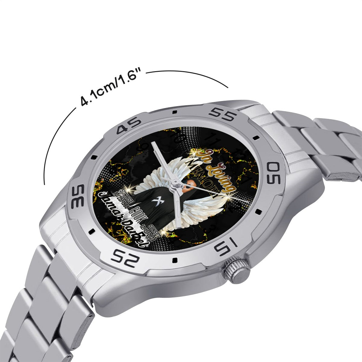 Custom Memorial Stainless Steel Watch – Personalized In Loving Memory Watch Unisex